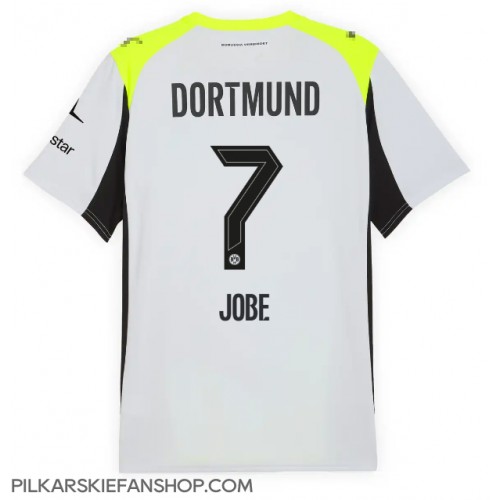Koszulka piłkarska Borussia Dortmund Jobe Bellingham #7 Strój wyjazdowy 2025-26 tanio Krótki Rękaw Koszulka piłkarska Borussia Dortmund Jobe Bellingham #7 Strój wyjazdowy 2025-26 tanio Krótki Rękaw